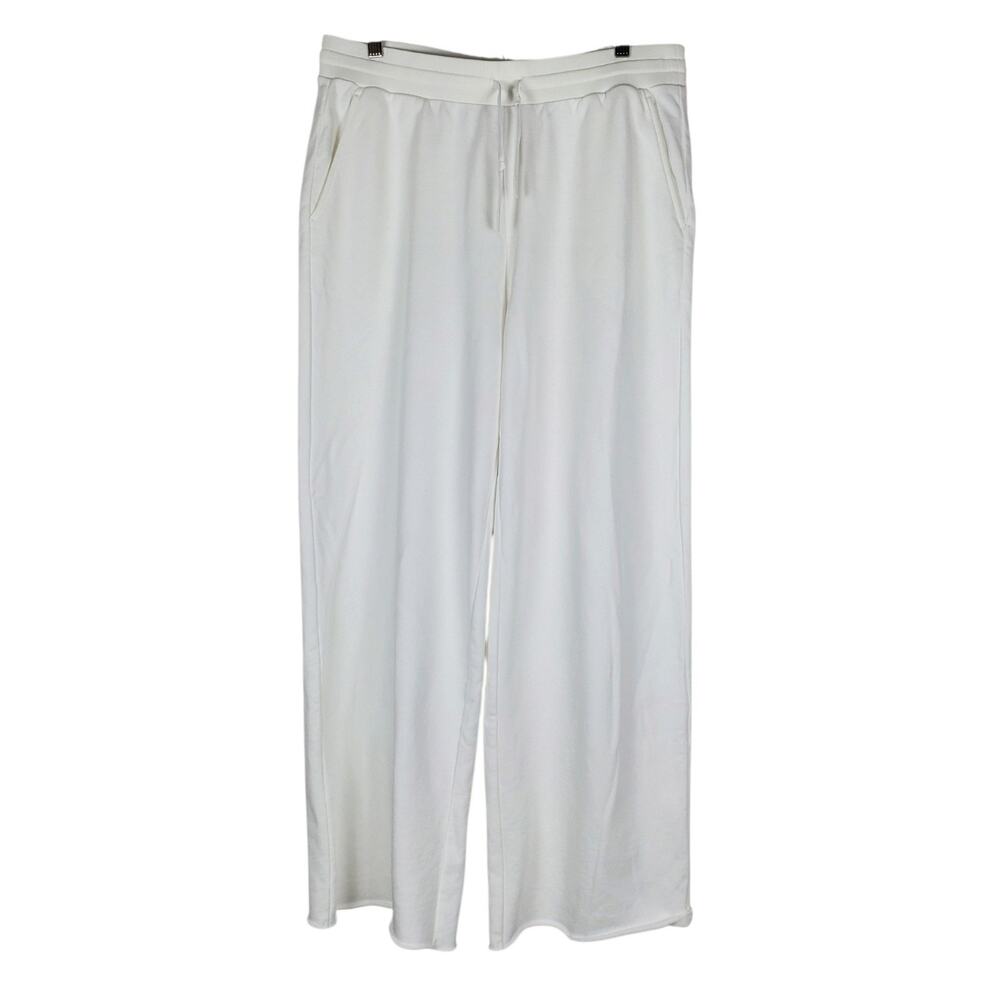 Cozy Earth Lounge Pull On Pants XL Bone Wide Leg Organic Cotton French Terry